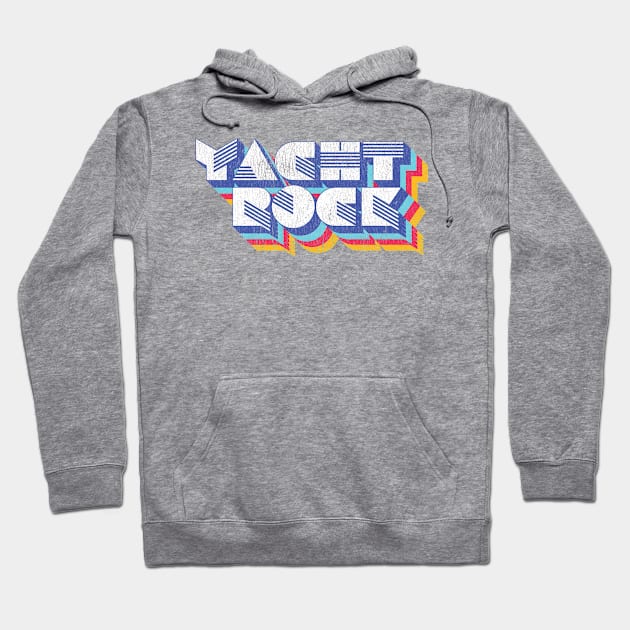 Psychedelic Fade Yacht Rock Party Boat Drinking print Hoodie by Vector Deluxe